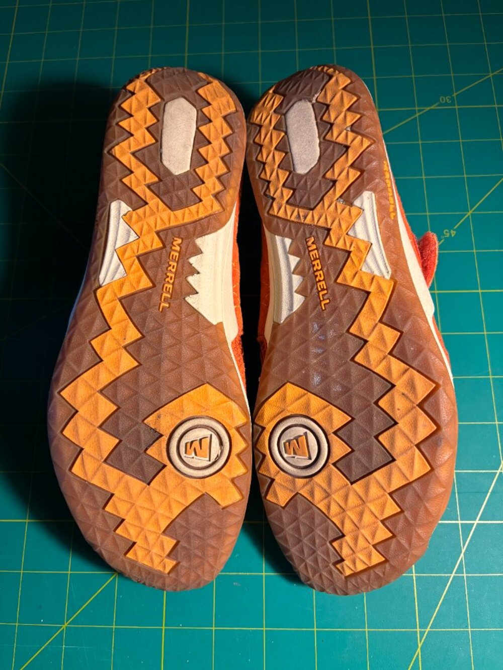 Merrell Mary Jane Sports Shoes Walking Flats Orange Mesh/Suede 6.5 - Picture 4 of 5